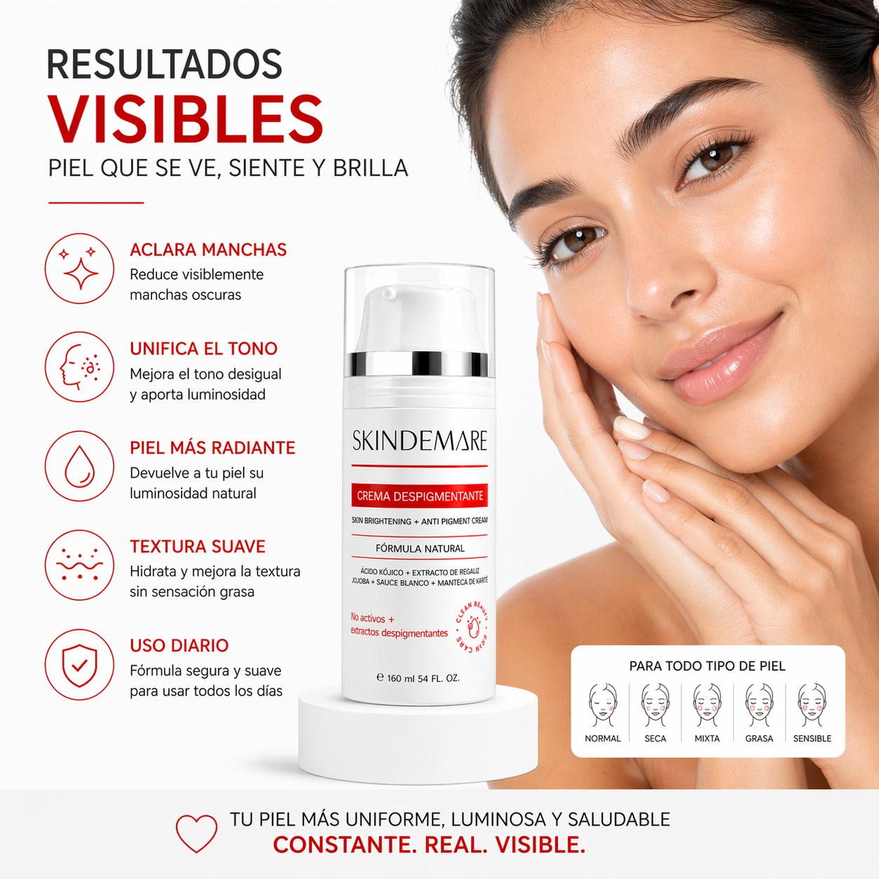 Crema Aclaradora Para Zonas Íntimas | Despigmentante 120ml SkinDemare